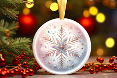 Round Christmass Ornament PNG Product Image 1
