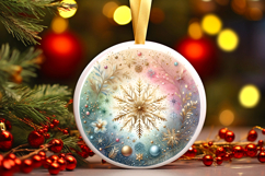 Round Christmass Ornament PNG Product Image 1