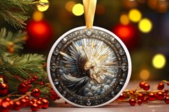 Round Christmas Ornament Sublimation|Clipart Product Image 1