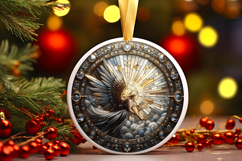 Round Christmass Ornament PNG Product Image 1