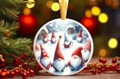 Christmas Ornament with Winter Gnomes PNG Product Image 3