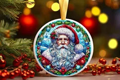 Round Christmas Ornament Sublimation|Clipart Product Image 2
