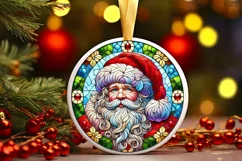 Round Christmas Ornament Sublimation|Clipart Product Image 2