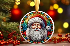 Round Christmas Ornament Sublimation|Clipart Product Image 2