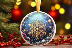 Round Christmas Ornament Sublimation|Clipart Product Image 1