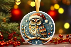 Round Christmas Ornament Sublimation|Clipart Product Image 1