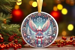 Round Christmas Ornament Sublimation|Clipart Product Image 2