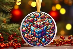 Round Christmas Ornament Sublimation|Clipart Product Image 1