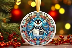 Round Christmas Ornament Sublimation|Clipart Product Image 2