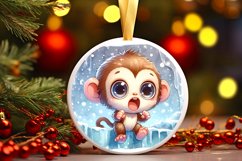 Round Christmas Ornament Sublimation|Clipart Product Image 1
