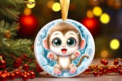 Round Christmas Ornament Sublimation|Clipart Product Image 1