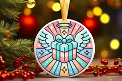 Round Christmas Ornament Sublimation|Clipart Product Image 2