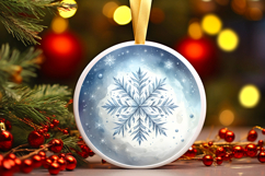 Round Christmass Ornament PNG Product Image 1