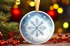 Round Christmass Ornament PNG Product Image 1