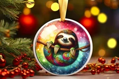 Round Christmas Ornament Sublimation|Clipart Product Image 1