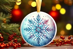 Round Christmas Ornament Sublimation|Clipart Product Image 1