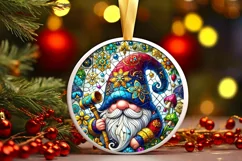 Round Christmas Ornament Sublimation|Clipart Product Image 2