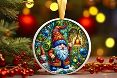 Round Christmas Ornament Sublimation|Clipart Product Image 2