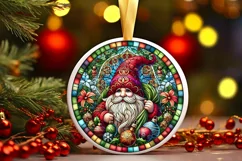 Round Christmas Ornament Sublimation|Clipart Product Image 2