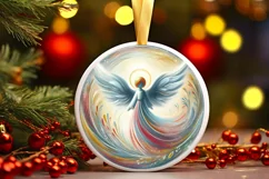 Round Christmas Ornament Sublimation|Clipart Product Image 2