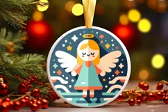 Round Christmas Ornament Sublimation|Clipart Product Image 2