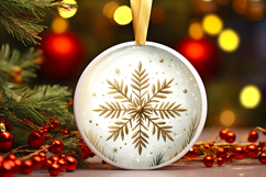 Round Christmass Ornament PNG Product Image 1