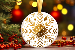 Round Christmass Ornament PNG Product Image 1