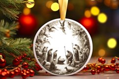 Round Christmas Ornament Sublimation|Clipart Product Image 1
