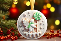Round Christmas Ornament Sublimation|Clipart Product Image 2