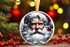 Round Christmas Ornament Sublimation|Clipart Product Image 2