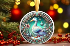 Round Christmas Ornament Sublimation|Clipart Product Image 1
