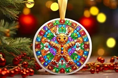 Round Christmas Ornament Sublimation|Clipart Product Image 2