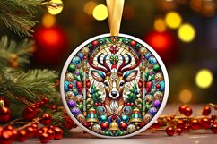 Round Christmas Ornament Sublimation|Clipart Product Image 1