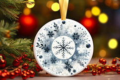 Round Christmass Ornament PNG Product Image 1