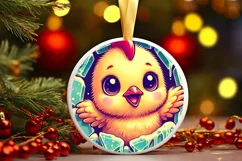 Round Christmas Ornament Sublimation|Clipart Product Image 2
