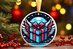 Round Christmas Ornament Sublimation|Clipart Product Image 1