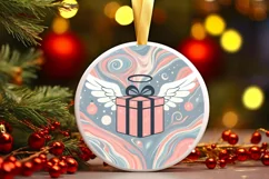 Round Christmas Ornament Sublimation|Clipart Product Image 2