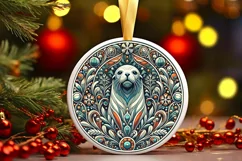 Round Christmas Ornament Sublimation|Clipart Product Image 2