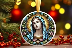 Round Christmas Ornament Sublimation|Clipart Product Image 2