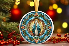 Round Christmas Ornament Sublimation|Clipart Product Image 2