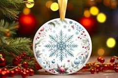 Round Christmas Ornament Sublimation|Clipart Product Image 1