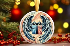 Round Christmas Ornament Sublimation|Clipart Product Image 1