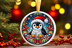 Round Christmas Ornament Sublimation|Clipart Product Image 2