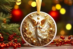 Round Christmas Ornament Sublimation|Clipart Product Image 2