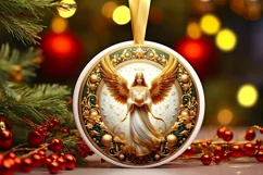 Round Christmas Ornament Sublimation|Clipart Product Image 2