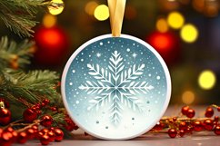Round Christmas Ornament Sublimation|Clipart Product Image 1