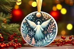 Round Christmas Ornament Sublimation|Clipart Product Image 2