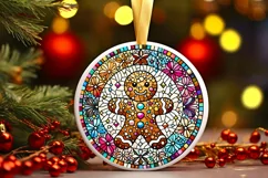 Round Christmas Ornament Sublimation|Clipart Product Image 2