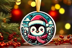 Round Christmas Ornament Sublimation|Clipart Product Image 2