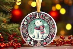 Round Christmas Ornament Sublimation|Clipart Product Image 1